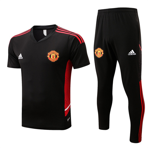 Achat Maillot Kit d'entrainement du Manchester United 2022/23 Noir Y707