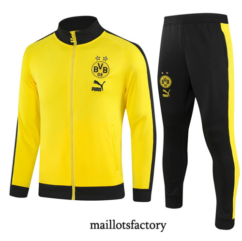 Achat Maillot Veste Survetement de foot Borussia Dortmund 2023/24 Jaune factory 0887