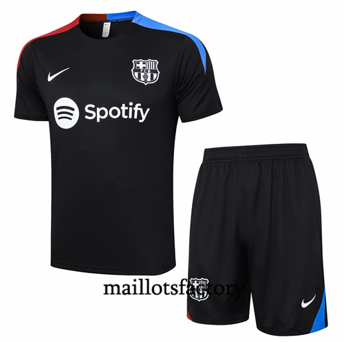 Maillot Entrainement du Barcelone + Shorts 2024/25 noir factory O5198