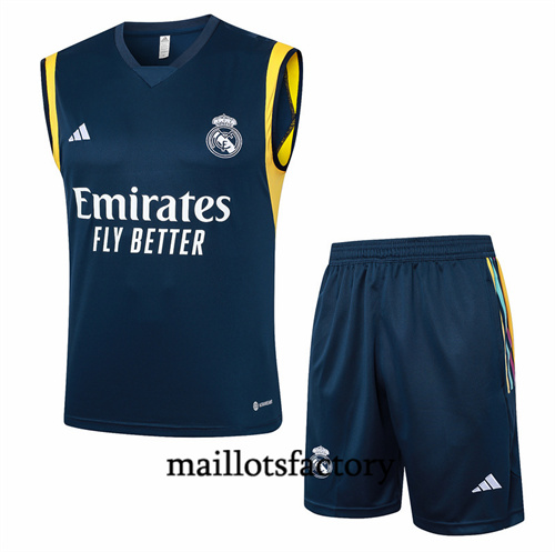 Maillot Entrainement du Real Madrid Debardeur 2024/25 bleu marine factory O5199