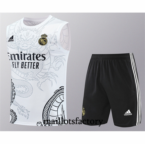 Maillot Entrainement du Real Madrid Debardeur 2024/25 Blanc factory O5204