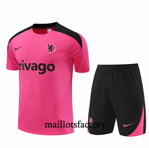 Maillot Entrainement du Chelsea Enfant + Shorts 2024/25 rose factory O5232