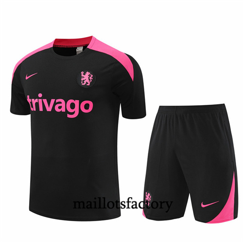 Maillot Entrainement du Chelsea + Shorts 2024/25 noir factory O5233