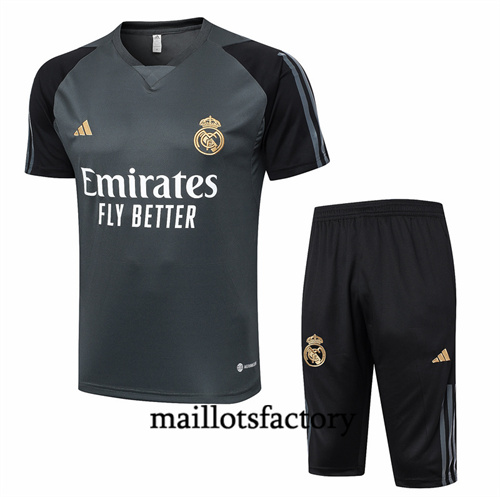 Maillot Entrainement du Real Madrid + Shorts 2024/25 gris factory O5247