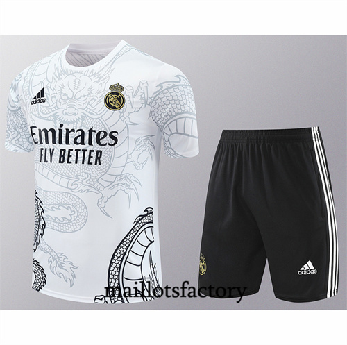Maillot Entrainement du Real Madrid + Shorts 2024/25 Blanc factory O5253