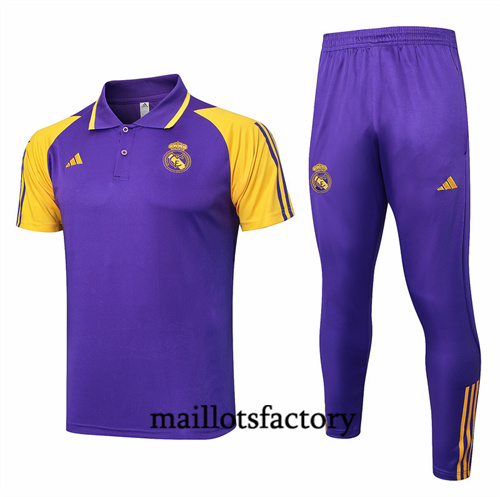 Maillot Entrainement du Real Madrid polo 2024/25 Violet factory O5255