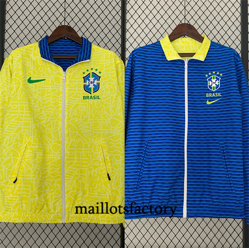 Réversible Coupe vent Brésil 2024/25 jaune factory O5315