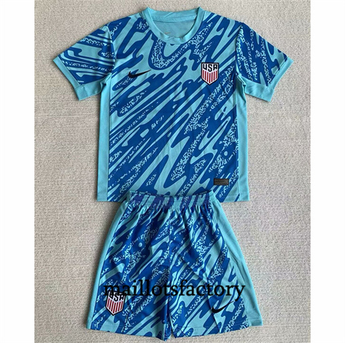 Maillot du États-Unis Enfant 2024/25 goalkeeper bleu factory O5362