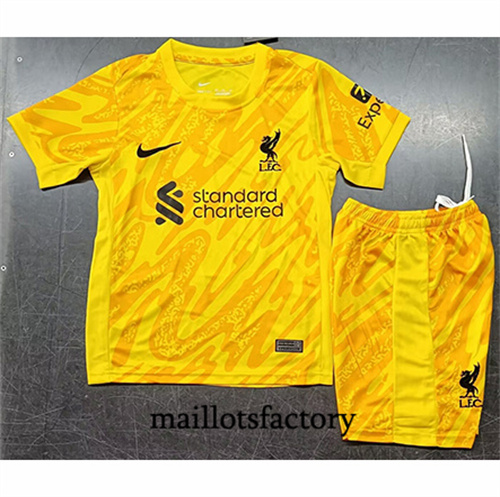 Maillot du Liverpool Enfant 2024/25 goalkeeper jaune factory O5377