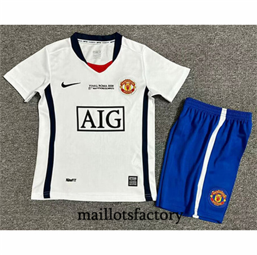 Maillot du Retro Manchester United Enfant 2008-09 Exterieur factory O5378