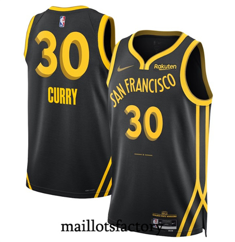 Maillot du Stephen Curry, Golden State Warriors 2023/24 Black - City tory5021