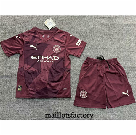 Maillot du Manchester City Enfant 2024/25 bordeaux