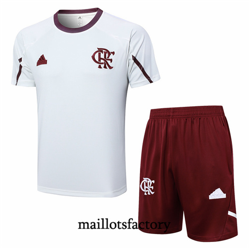 Grossiste Maillot du Flamengo + Shorts 2024/25 Gris Clair