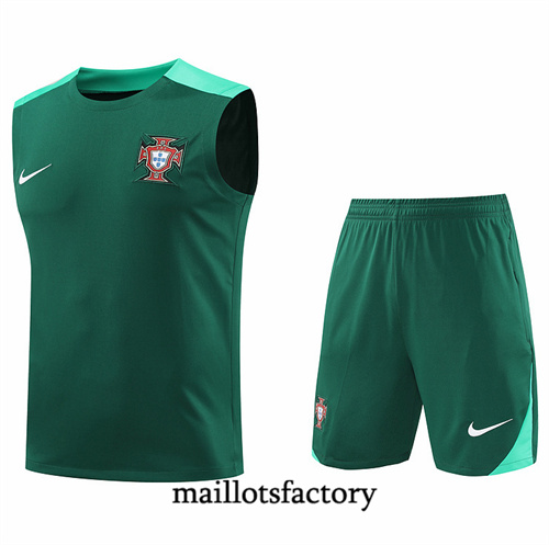 Grossiste Maillot du portugal Debardeur 2024/25 Vert