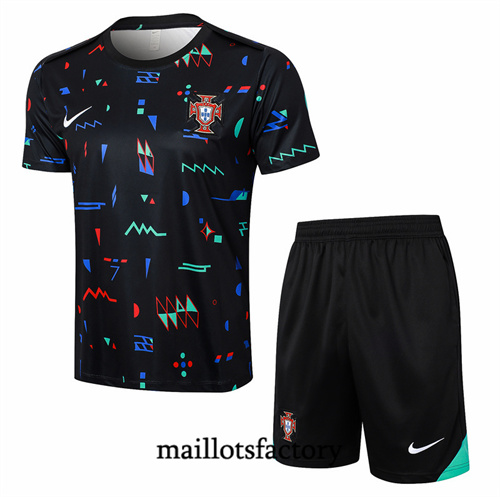 Soldes Maillot du portugal + Shorts 2024/25 Noir