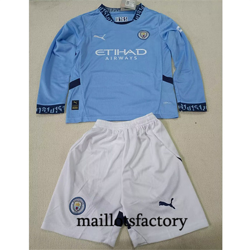 Site Maillot du Manchester City Enfant 2024/25 Domicile Manche Longue