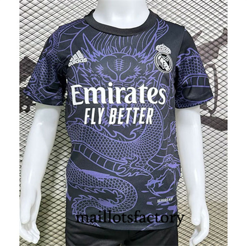 Soldes Maillot du Real Madrid Enfant Dragon 2024/25 Édition spéciale Noir/Violet