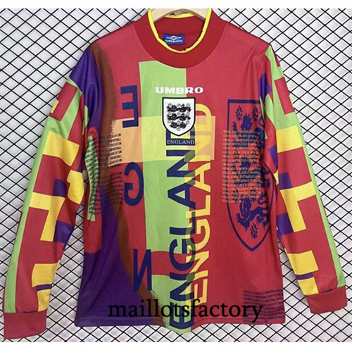 Site Maillot du Retro Angleterre 1996Gardien De But Manche Longue Rouge