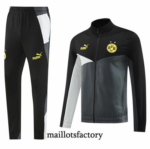 Soldes Veste Survetement Borussia Dortmund 2024/25 Noir