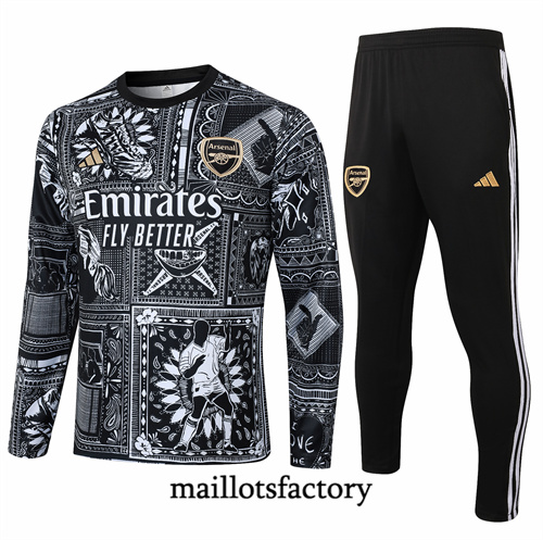 Soldes Survetement Enfant Arsenal 2024/25 Noir